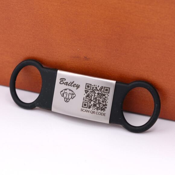 Personalized Silent Pet ID Tags for Dogs and Cats Collar QR Powered By ScanKeep - Picture 5 of 13